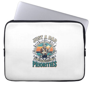 Housse Pour Ordinateur Portable T-shirt de pêche pour la fête des pères Papa Juste