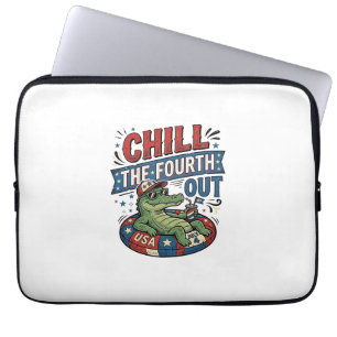 Housse Pour Ordinateur Portable T-shirt drôle d'alligator pour se rafraîchir le 4 