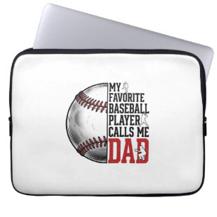 Housse Pour Ordinateur Portable T-Shirt Graphique Gravure Vintage Papa Baseball_1