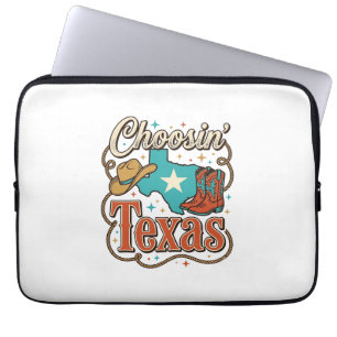 Housse Pour Ordinateur Portable T-shirt graphique vintage cowgirl Texas Western De