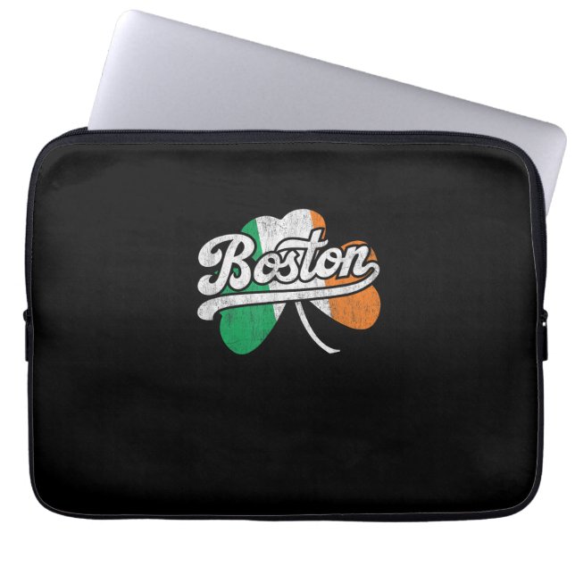 Housse Pour Ordinateur Portable T-shirt irlandais de Boston (Devant)