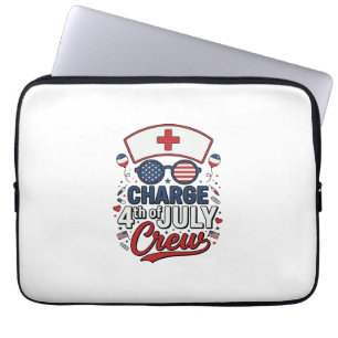 Housse Pour Ordinateur Portable T-shirt médical patriotique d'infirmière du 14 jui