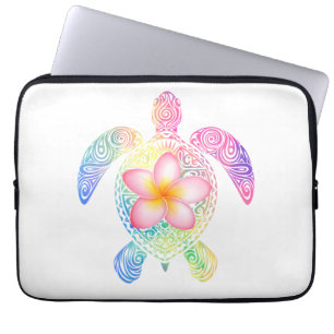 Housse Pour Ordinateur Portable T-shirt tortue de mer Hawaiian Tie Dye
