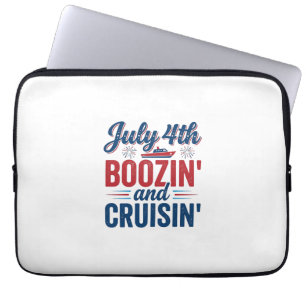 Housse Pour Ordinateur Portable T-shirt vintage de bateau de boisson et de croisiè