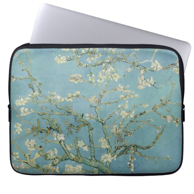 Housse Pour Ordinateur Portable Tableau des fleurs d'amandes de Van Gogh (Devant)