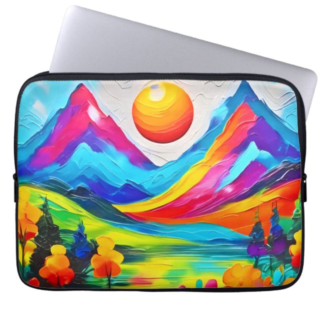 Housse Pour Ordinateur Portable Tableau Dreamy Mountain Majesty (Devant)