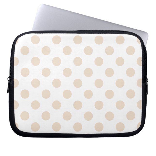 Housse Pour Ordinateur Portable Tan pois (Devant)