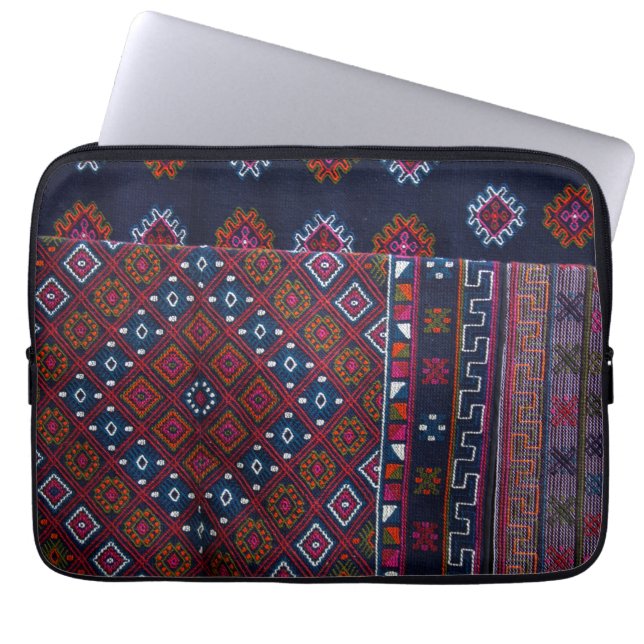Housse Pour Ordinateur Portable Tapis bhoutanais (Devant)