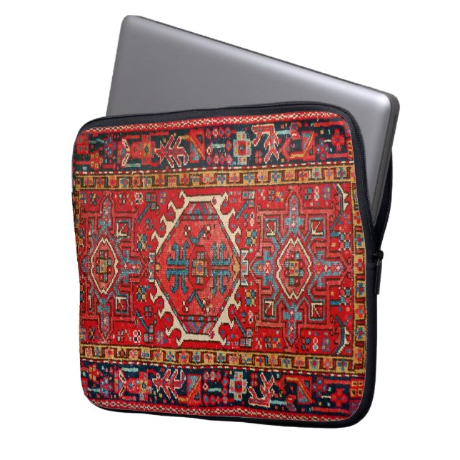 Housse Pour Ordinateur Portable Tapis classique rouge oriental perse (devant gauche)