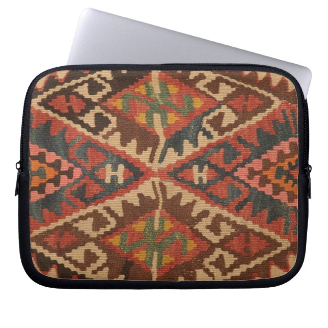 Housse Pour Ordinateur Portable Tapis Kilim Turc Oriental (Devant)