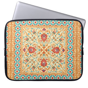 Housse Pour Ordinateur Portable Tapis oriental, motif ornemental ornemental, stylé