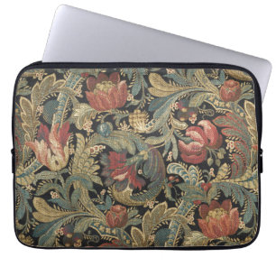 Housse Pour Ordinateur Portable Tapisserie florale riche Brocade Antique Classique