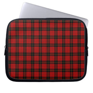 Housse Pour Ordinateur Portable Tartan Buffalo à carreaux rouge noir rustique