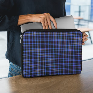 Housse Pour Ordinateur Portable Tartan écossais bleu foncé