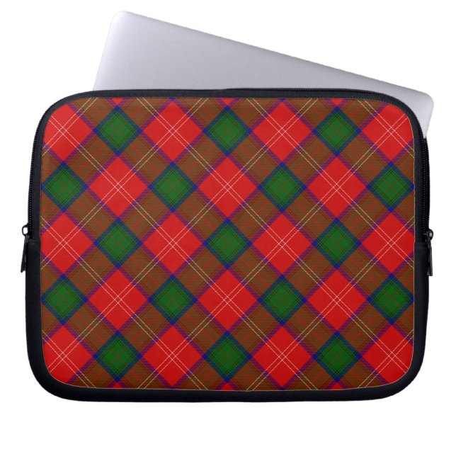 Housse Pour Ordinateur Portable Tartan rouge de Chisholm (Devant)