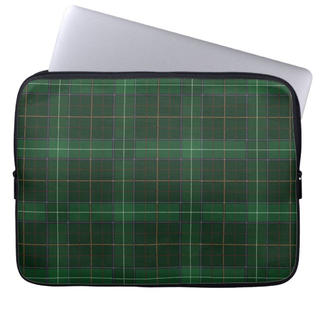 Housse Pour Ordinateur Portable Tartan Walsh Motif vert À damiers (Devant)