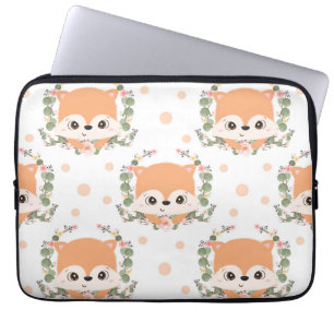 Housse Pour Ordinateur Portable Tatouage de Hedgehog And Flower