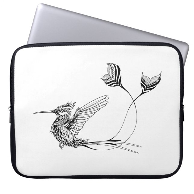 Housse Pour Ordinateur Portable Tatouage d'oiseau de Psychedlic (Devant)
