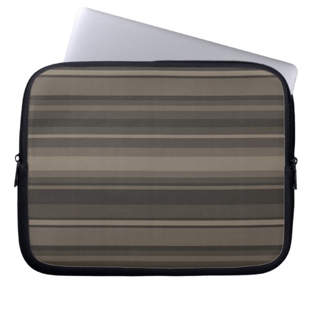 Housse Pour Ordinateur Portable Taupe bandes (Devant)