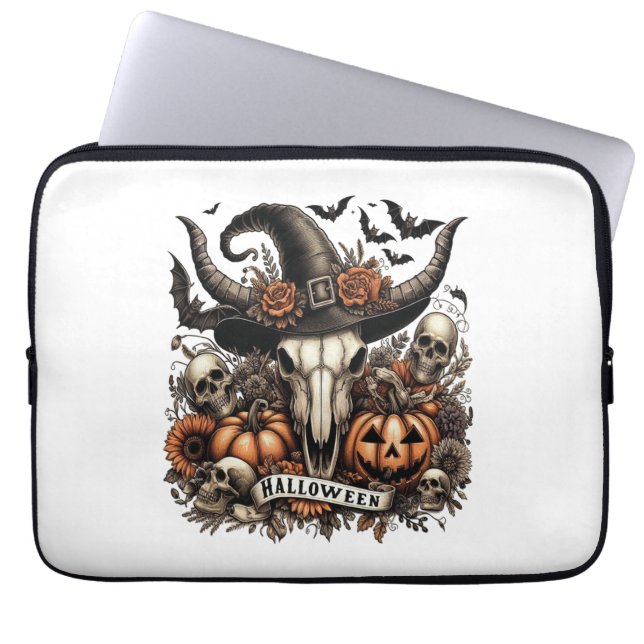 Housse Pour Ordinateur Portable Taureau Halloween Vache (Devant)