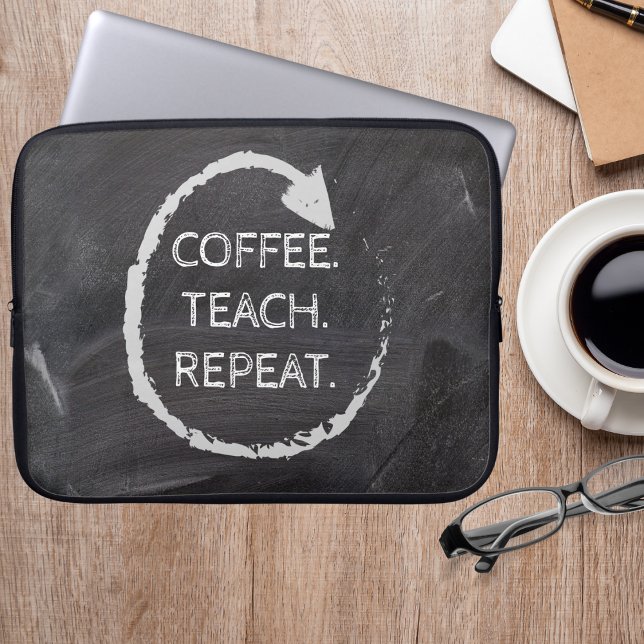 Housse Pour Ordinateur Portable Teach Teach Chalkboard - Phrase personnalisable (Créateur téléchargé)