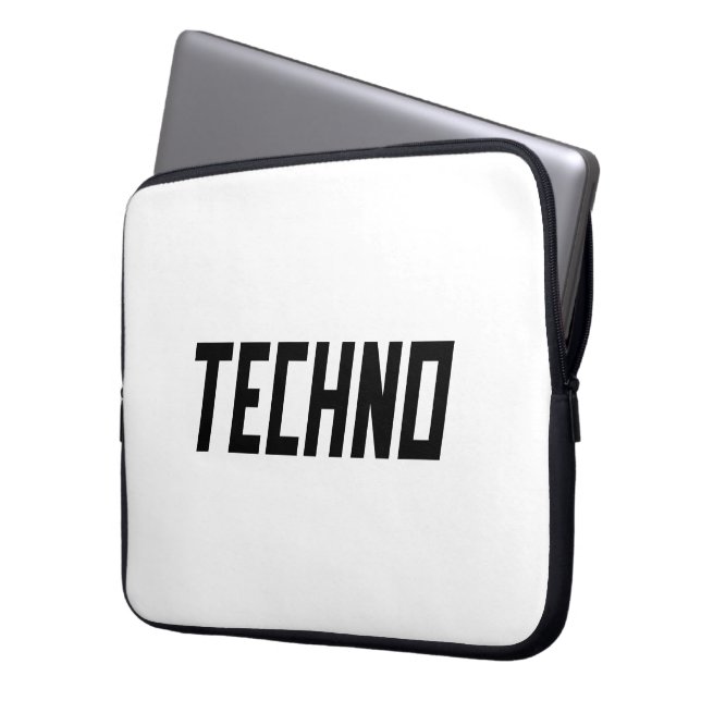 Housse Pour Ordinateur Portable TECHNO Music (devant gauche)