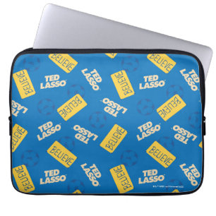 Housse Pour Ordinateur Portable Ted Lasso Croyez le Motif de signe et de balle