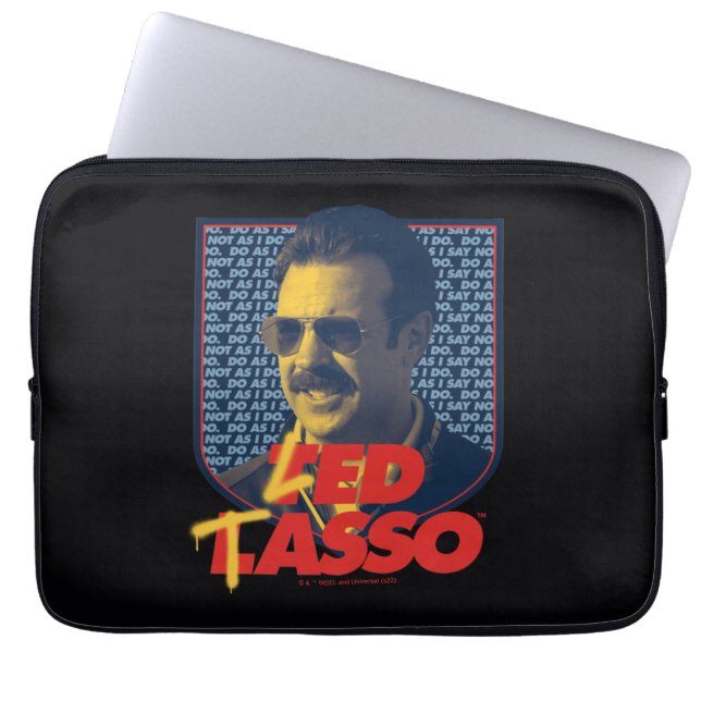 Housse Pour Ordinateur Portable Ted Lasso | Insigne Led Tasso (Devant)