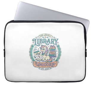 Housse Pour Ordinateur Portable Tee-shirt graphique fantaisiste Licorne de la Bibl