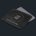 Housse Pour Ordinateur Portable Téléchargez votre propre logo d'entreprise Ajouter<br><div class="desc">Ajoutez Du Texte Téléchargez Votre Propre Image Photo Entreprise Entreprise Logo Élégant Modèle Moderne Neoprène 13 pouces Portable Sleeve.</div>