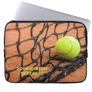 Housse Pour Ordinateur Portable Tennis de texte personnalisé