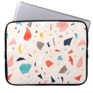 Housse Pour Ordinateur Portable Terrazzo coloré moderne sans couture motifs avec c