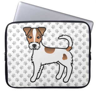 Housse Pour Ordinateur Portable Terrier Parson Russell à poil dur blanc et fauve