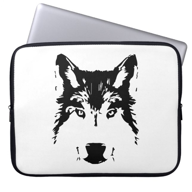 Housse Pour Ordinateur Portable Tête de loup (Devant)
