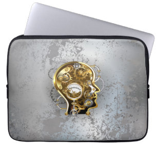 Housse Pour Ordinateur Portable Tête de Steampunk avec manomètre