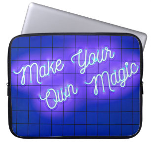 Housse Pour Ordinateur Portable Texte néon manuscrit brillant Faire votre propre m