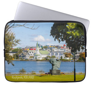 Housse Pour Ordinateur Portable Texte personnalisé Reykjavik, Islande