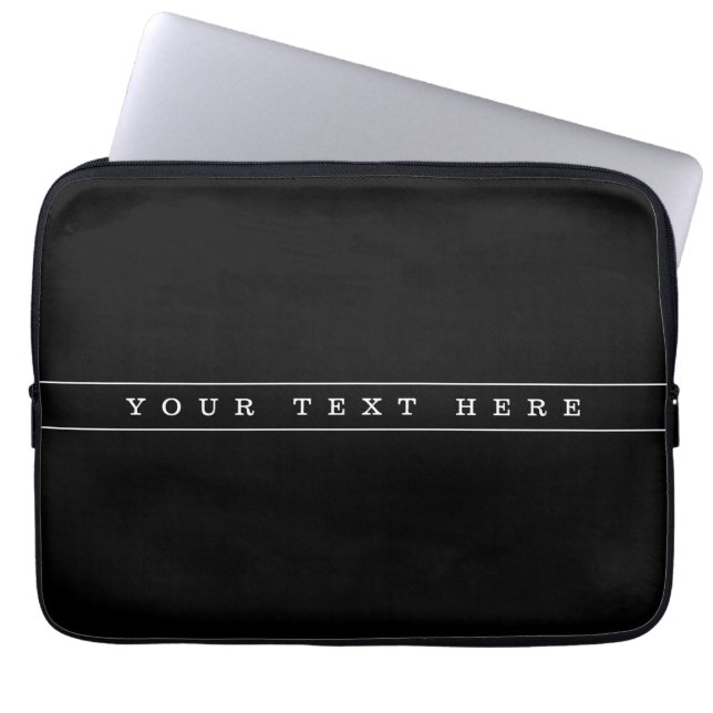 Housse Pour Ordinateur Portable Texte simple élégant et fines rayures (Devant)