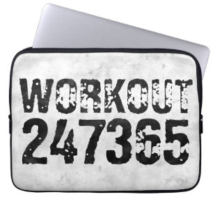 Housse Pour Ordinateur Portable Texte usé et rayé Workout 247365 rustique