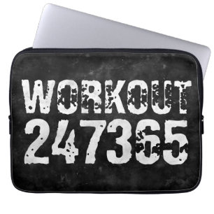 Housse Pour Ordinateur Portable Texte usé et rayé Workout 247365 vintage