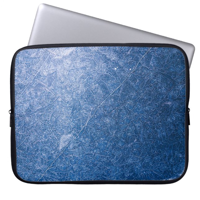 Housse Pour Ordinateur Portable textile floral noir et blanc (Devant)