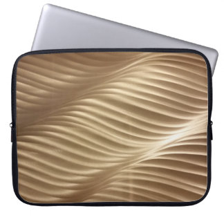 Housse Pour Ordinateur Portable textile rayé Brown et blanc