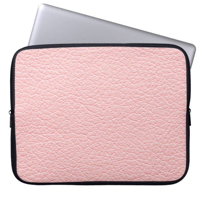 Housse Pour Ordinateur Portable Texture arrière - plan cuir rose (Devant)