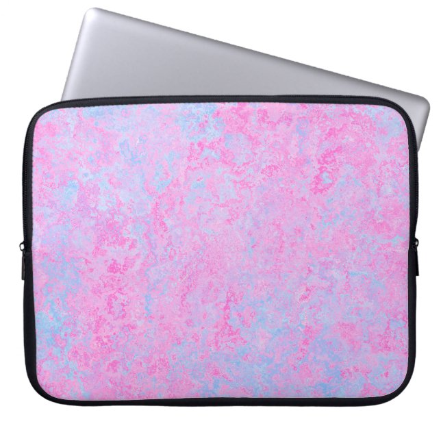 Housse Pour Ordinateur Portable texture Arrière - plan rose bleu clair (Devant)