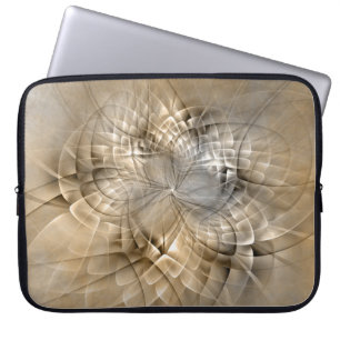 Housse Pour Ordinateur Portable Texture d'art fractal abstrait de tons terrestres