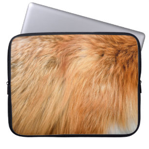 Housse Pour Ordinateur Portable Texture de fourrure de renard rouge