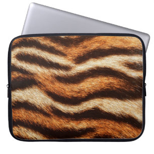 Housse Pour Ordinateur Portable texture de fourrure de tigre