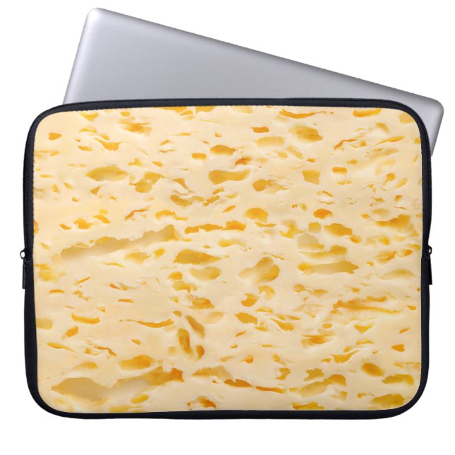 Housse Pour Ordinateur Portable Texture de fromage avec trous (Devant)