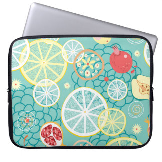 Housse Pour Ordinateur Portable Texture de fruits, Arrière - plan vibrant.