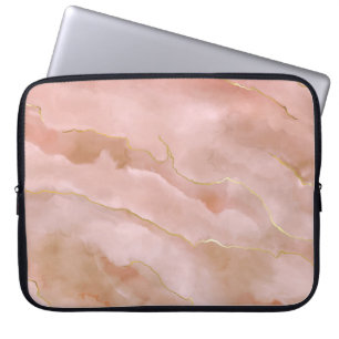 Housse Pour Ordinateur Portable Texture de marbre rose